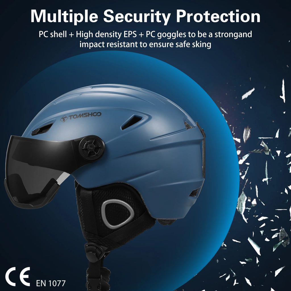US Ski/Snowboard Helmet with Removable Liner and Ear Pads