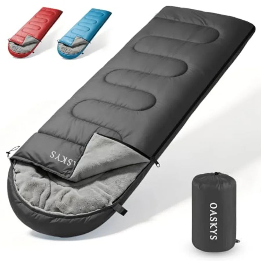 Camping Sleeping Bag, Lightweight Waterproof Design for Adults, Warm and Cool Weather Use in Summer, Spring, and Fall Travel and Camping Gear