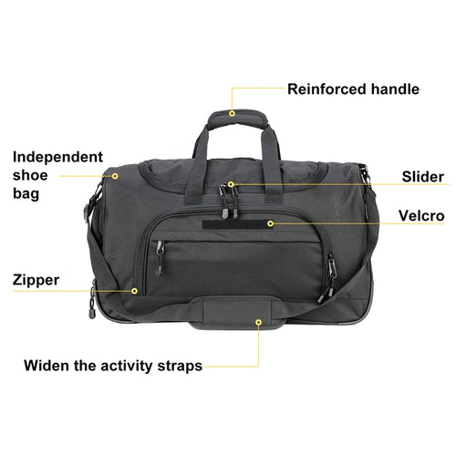 50L Waterproof Gym Bag Men Sports Travel Bag Military Tactical Duffle Outdoor Fitness Training Bag