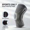 Non Slip Knee Support Brace Pad Stabilizers Comfort Elastic Knee Braces Fit Compression Sleeve for Arthritis Sports Grey