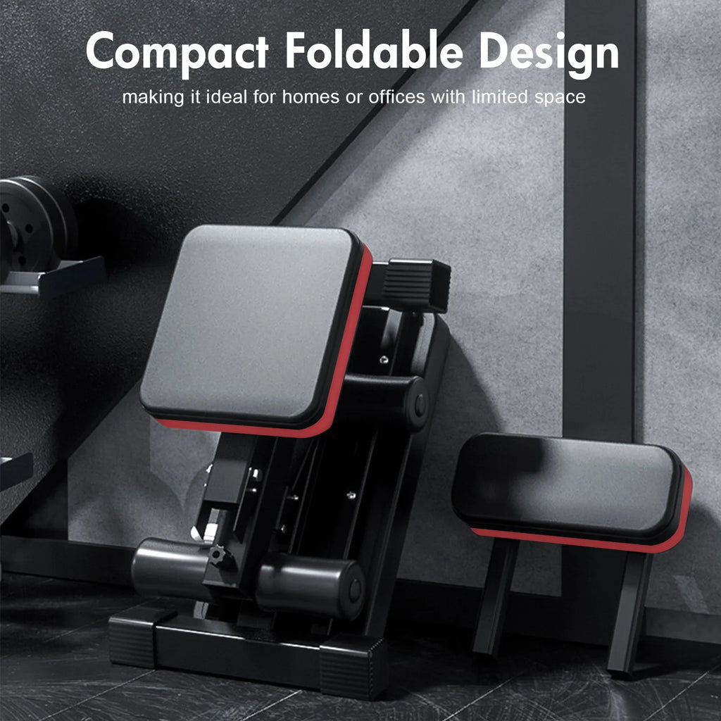 7 Level Foldable Weight Bench with Adjustable Leg Extension and Extended Headrest designed for Dumbbell Training and Full Body Strength Work