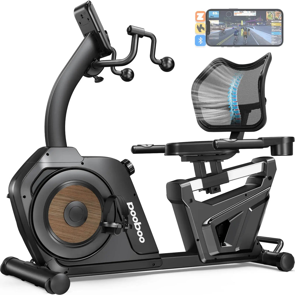 Recumbent Exercise Bike for Home Use Stationary Bike with Arm Exerciser Magnetic Recumbent Bike with Ergonomic Seat