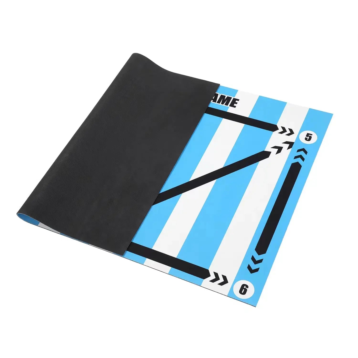 Soccer Ball Control Training Mat Stable Silent Rubber Base Digital Guidance Design Improve Ball Sense Daily Training
