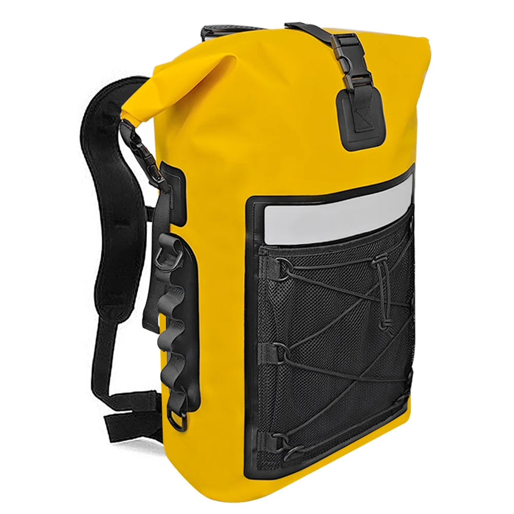35L Waterproof Dry Bag Backpack Roll Top Bag Pocket for Outdoor Water Sports Beach Camping