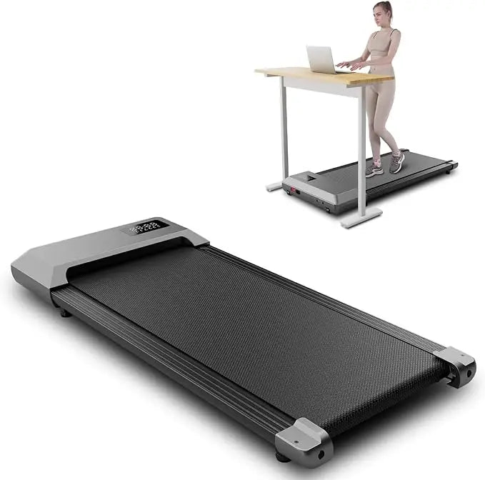 2 in 1 Home and Office Walking Treadmill 2.5 HP Mini Foldable Design with APP and Remote Control