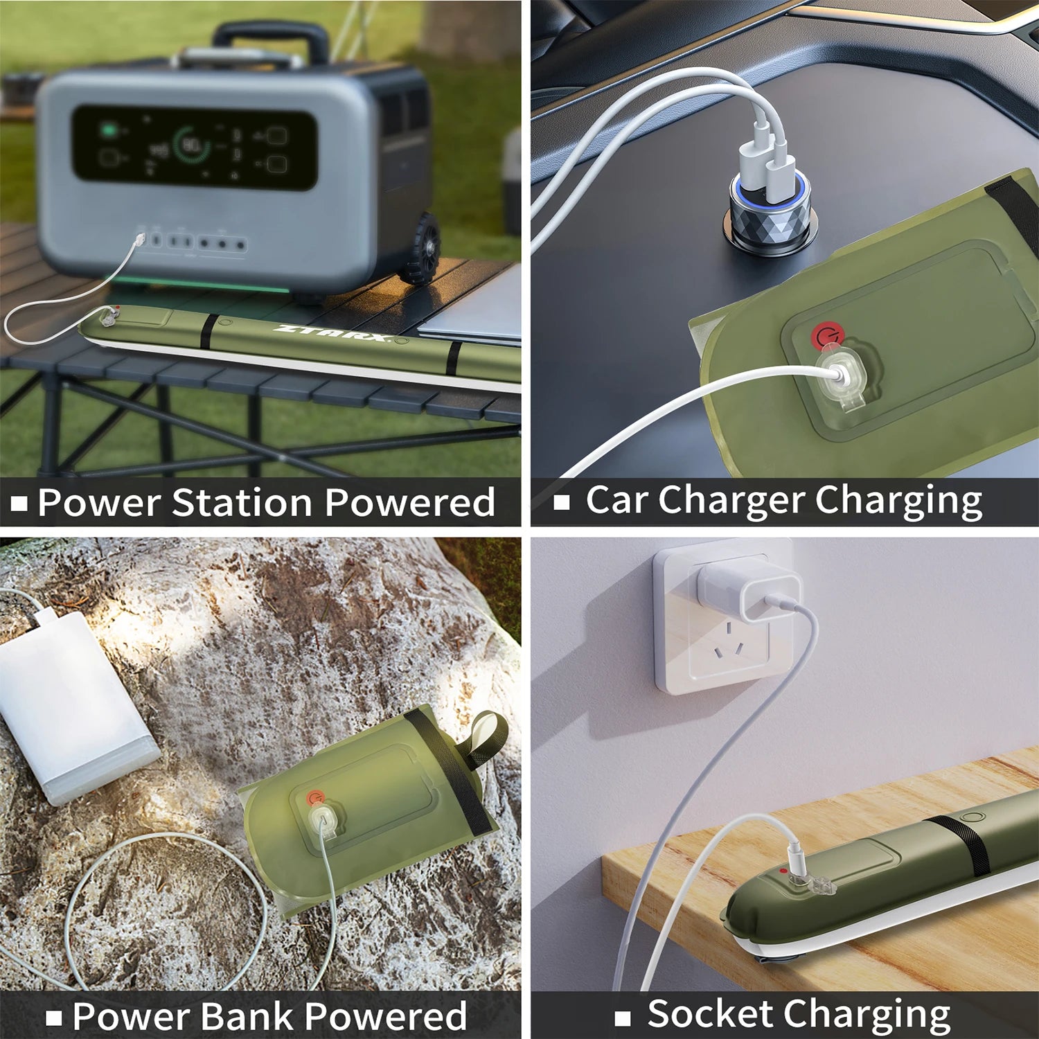 Rechargeable Portable Camping Strong Light Waterproof 2000 mAh Tent Lamp Spotlight for Outdoor Camping Work Repair Lighting
