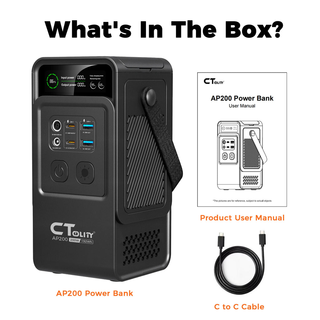 2400W 200W Power Station Outdoor Camping Portable 2048Wh Solar Generator LiFePO4 Battery 110V 192Wh Power Bank Home Backup Emergency Power Supply