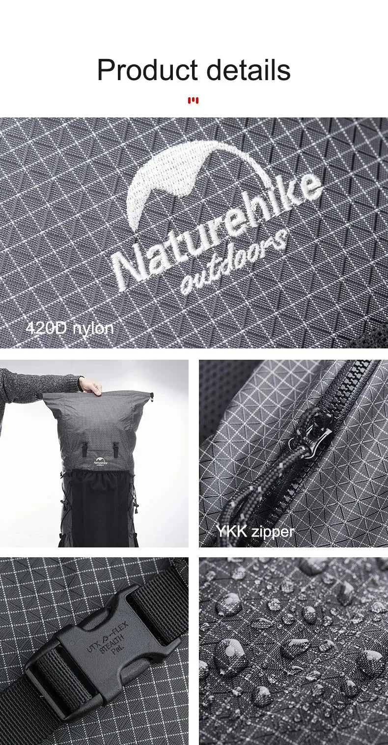 Naturehike Rock Outdoor Bags 40L/60L/60+5L Travel Backpacks Large Capacity Camping Hiking Pack with Rain Cover