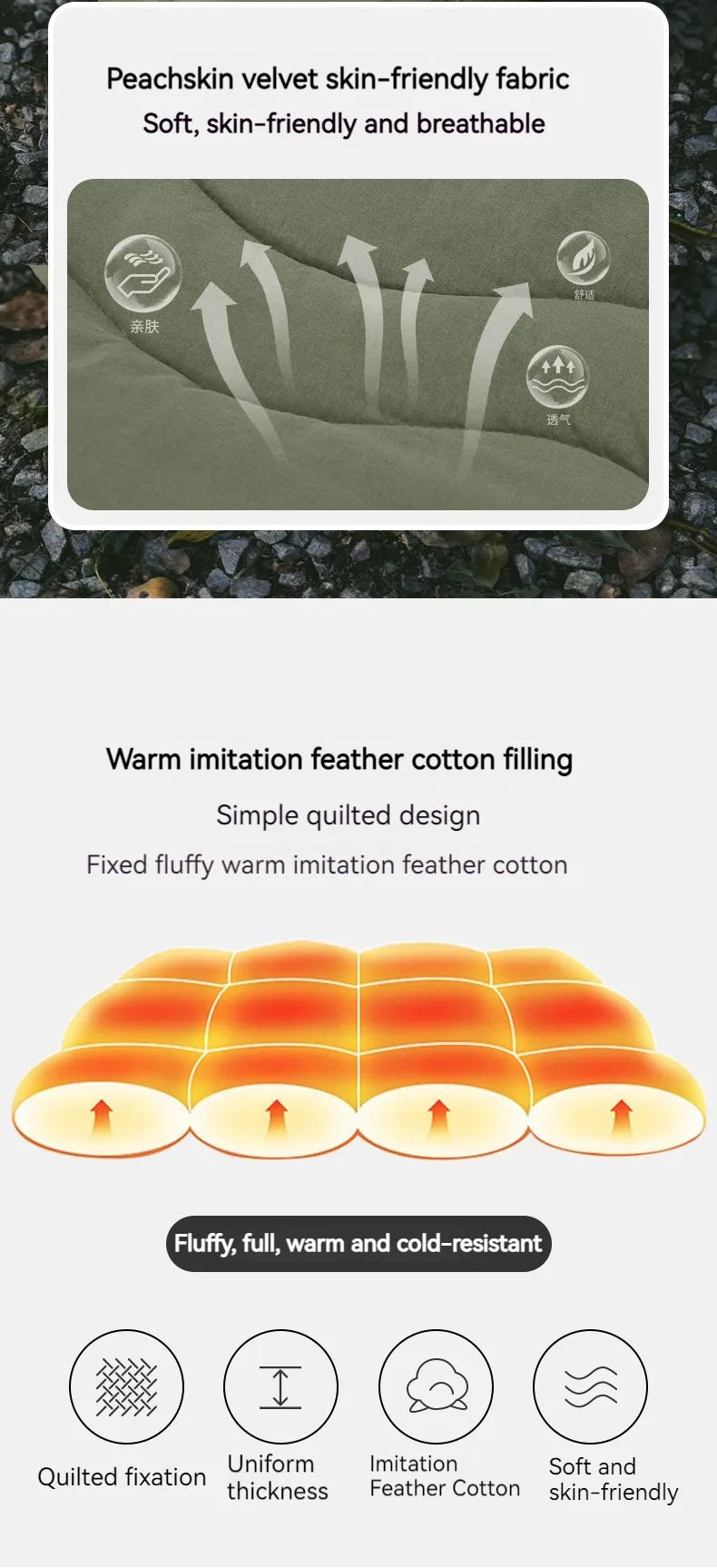 Sleeping Pad with Cotton Skin‑Velvet Surface, Outdoor Camping Bed, Portable Relax Design, Ultralight Camping Cot Mattress, Easy to Install