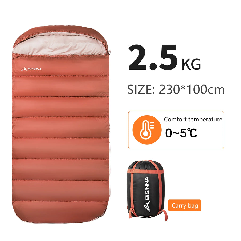 Large Camping Sleeping Bag Lightweight 3 Season Loose Widen Bag Long Size for Adult Rest Hiking Fishing