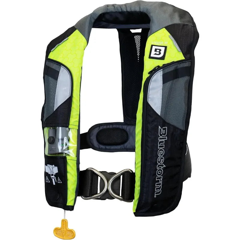 BLUESTORM Stratus 35 Inflatable Life Jacket PFD for Adults, USCG‑Approved Automatic Self‑Inflating Life Vest