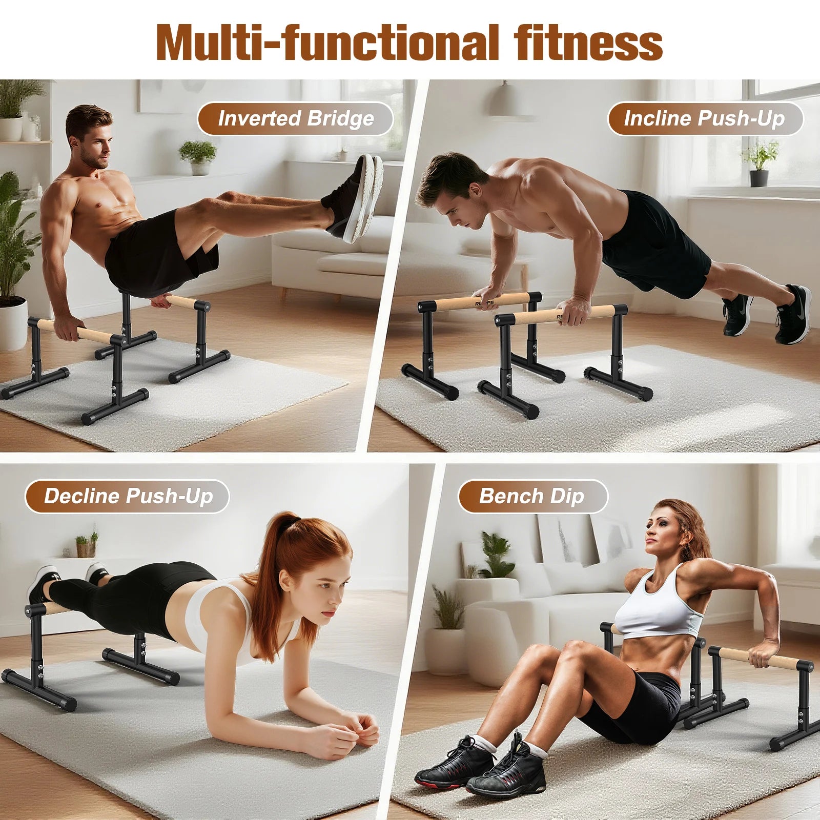 Dip Station Exercises Parallel Bars Heavy Duty Dip Stand Stable Gym Dip Bars