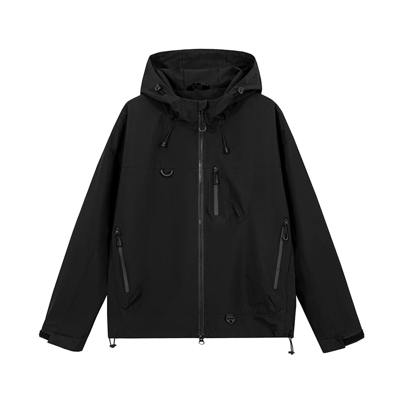 Unisex Waterproof Hiking Jacket Outdoor Hooded Windbreaker for Camping Fishing and Climbing
