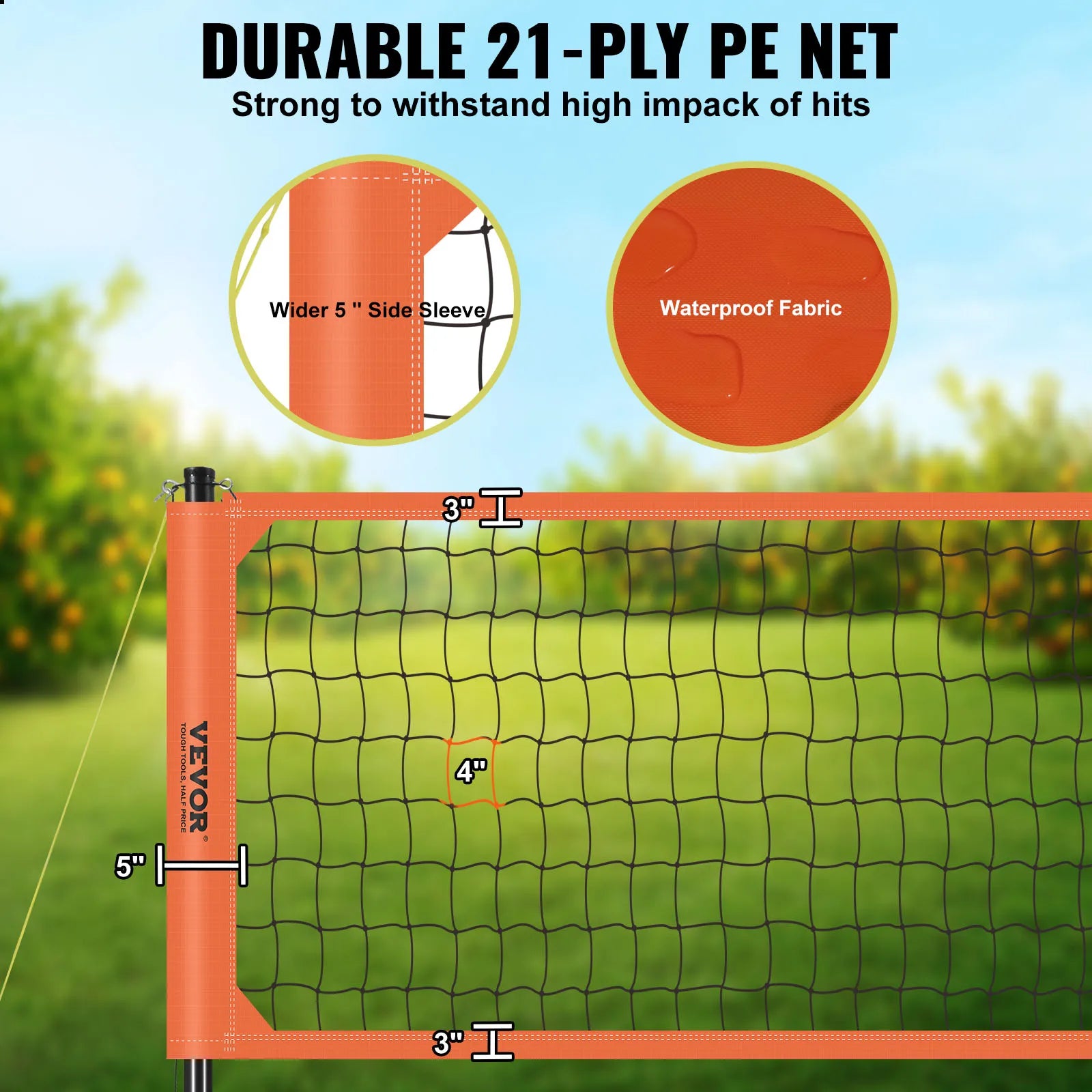 Portable Volleyball Net System Adjustable Height with Aluminum Poles Complete Set with Pump and Carry Bag