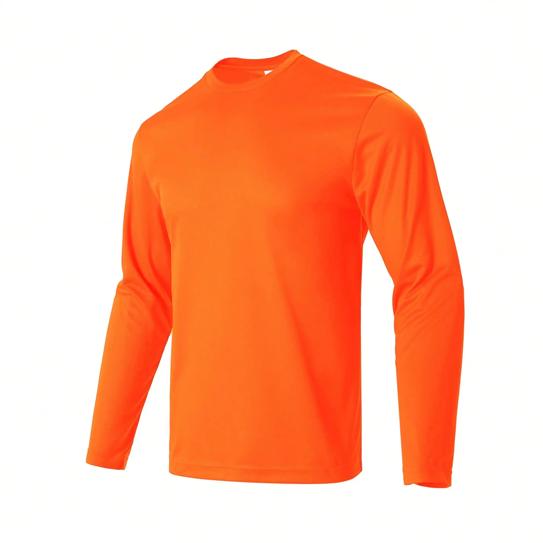 Men Performance Long Sleeve T Shirt Breathable Moisture Wicking Athletic Top Quick Dry Workout Running Outdoor Hiking Daily Casual Sport Tee