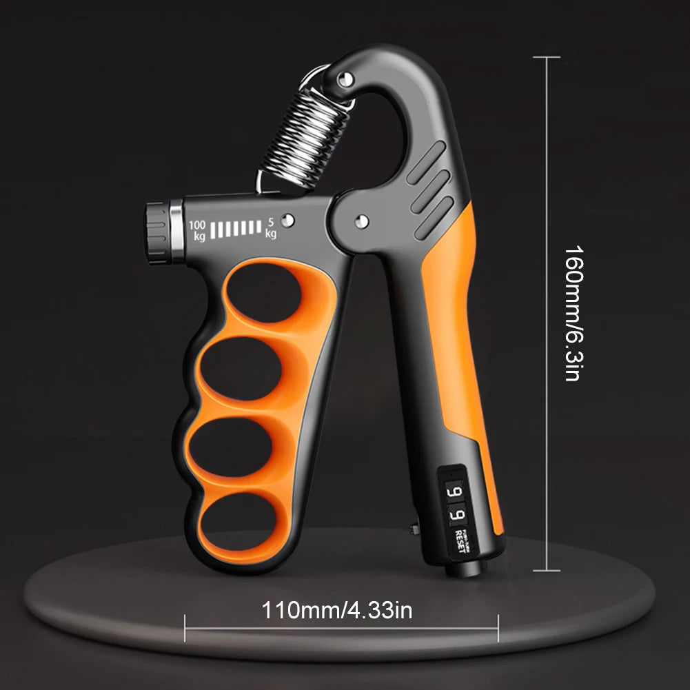 Hand Grip Strengthener 5 to 100Kg Adjustable Resistance Wrist Expander Anti Slip Ergonomic Hand Strength Exerciser with Counter