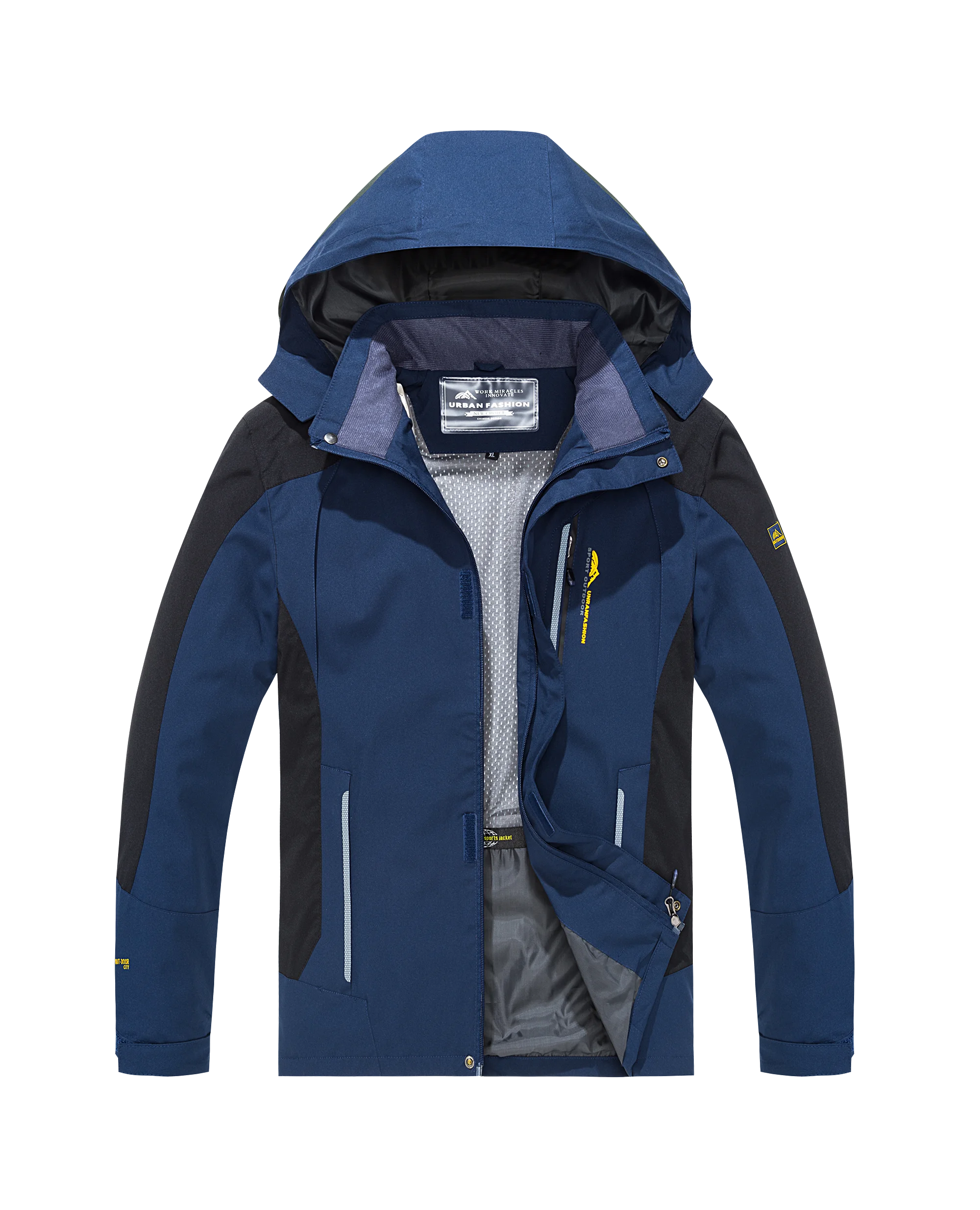 Men’s Waterproof Hiking Jacket Large Size Windproof Outdoor Windbreaker for Camping Hunting Running Trekking Fishing