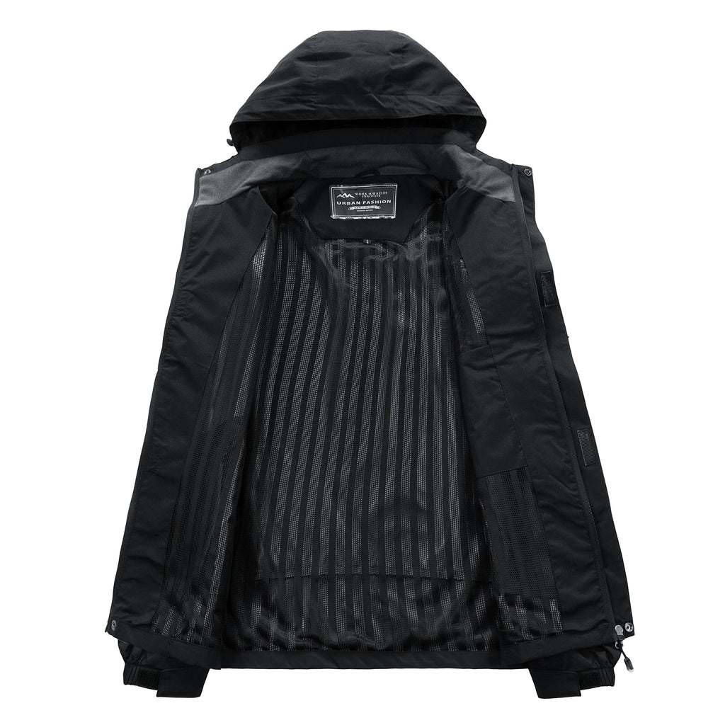 Men's Waterproof Hiking Jacket Large Size Windproof Windbreaker Camping Hunting Running Trekking Fishing Coat Men Outdoor
