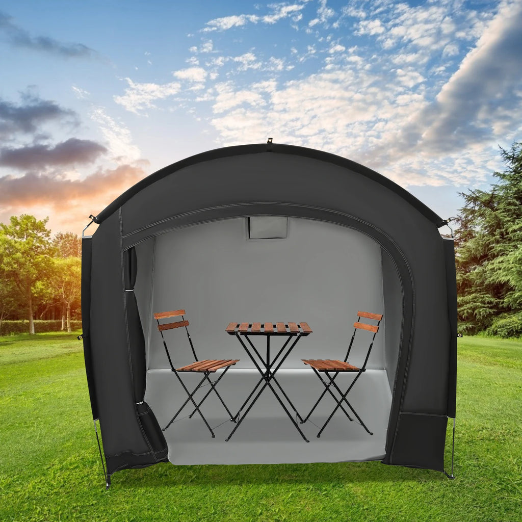 Bike Storage Shed for 1 to 4 Bikes Portable Waterproof Bicycle Shelter Tent 220x150x185cm 210D Oxford Cloth Foldable Sunshade Cover