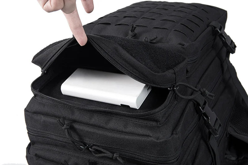 45L Tactical Backpack Survival Bag Hunting MOLLE Backpack Gym Men EDC Outdoor Hiking Rucksack with Bottle Holder