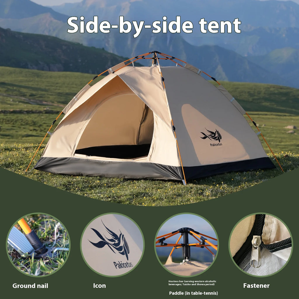 Portable 3 to 4 Person Sun and Rain Shelter for Beach and Camping, Instant Tent
