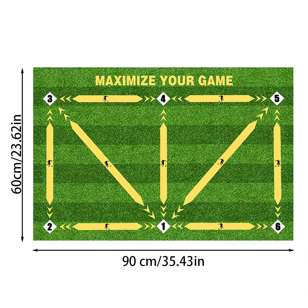Durable Non Slip Football Training Mat Foldable Carpet Dribbling Training Mat Children’s Indoor Football Equipment