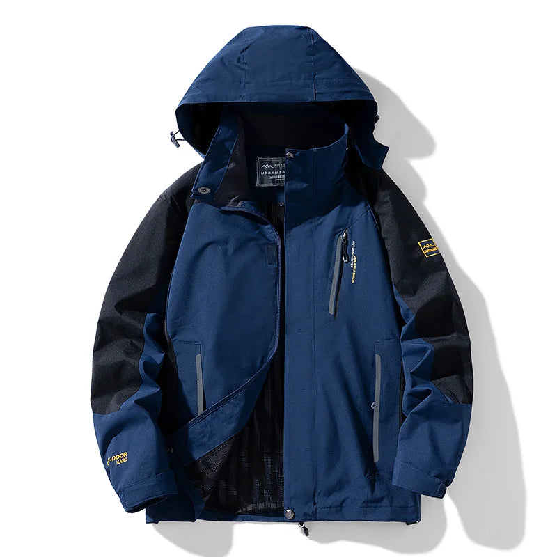 Men's Waterproof Hiking Jacket Large Size Windproof Windbreaker Camping Hunting Running Trekking Fishing Coat Men Outdoor