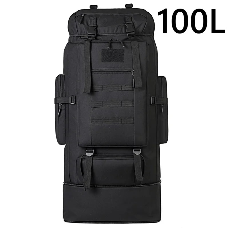Large 80L 100L Mountaineering Backpack for Hiking Camping Travel and Tactical Outdoor Use