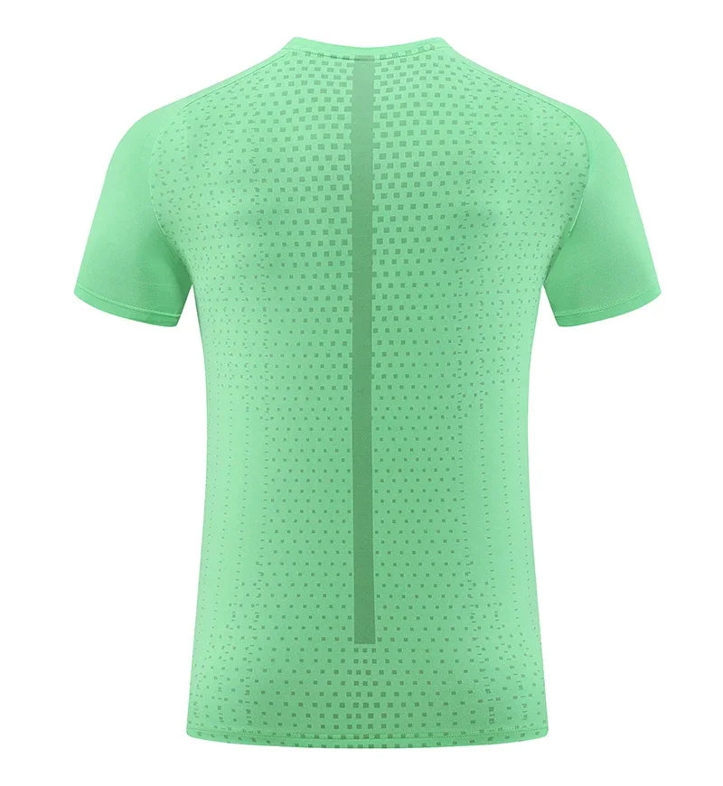 3D Print Gym Shirt Running Casual Outdoor Jogging Breathable Quick Dry Nylon Short Sleeve Training Tee