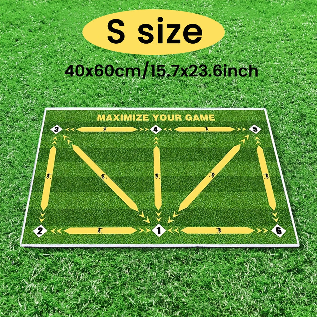 Soccer Ball Control Training Mat Stable Silent Rubber Base Digital Guidance Design Improve Ball Sense Daily Training