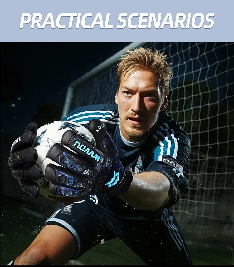 Soccer Goalie Gloves for Adults and Youth High Performance Goalkeeper Gloves with Five Detachable Finger Savers