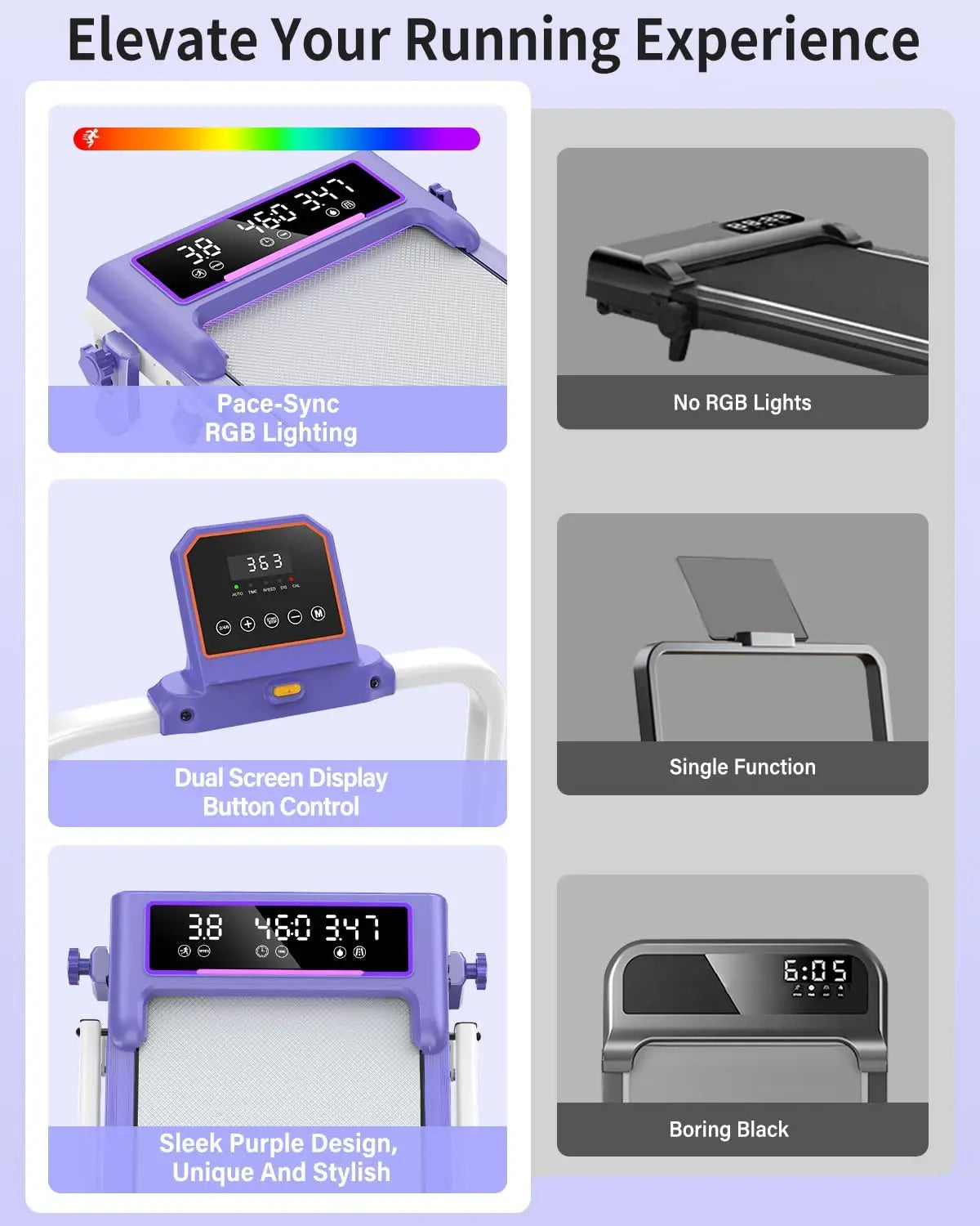 Folding Walking Pad with 15 Percent Incline, RGB Lighting, Dual‑Screen Display, 3.5HP Home Treadmill with 350 lb Capacity and Smart App Integration