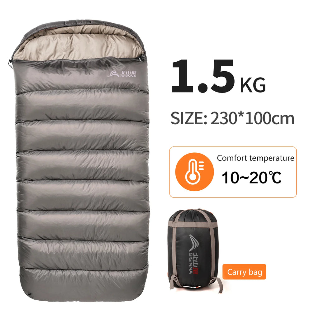 Large Camping Sleeping Bag Lightweight 3 Season Loose Widen Bag Long Size for Adult Rest Hiking Fishing