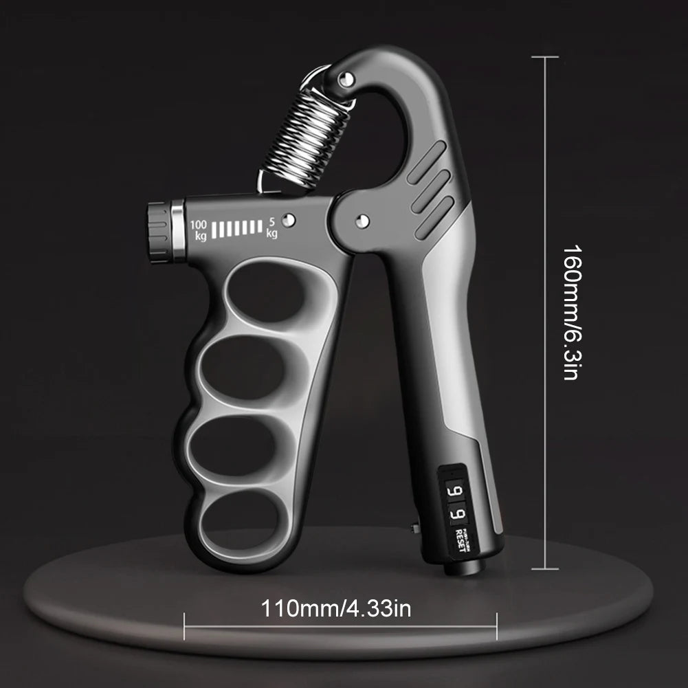 Hand Grip Strengthener 5 to 100Kg Adjustable Resistance Wrist Expander Anti Slip Ergonomic Hand Strength Exerciser with Counter