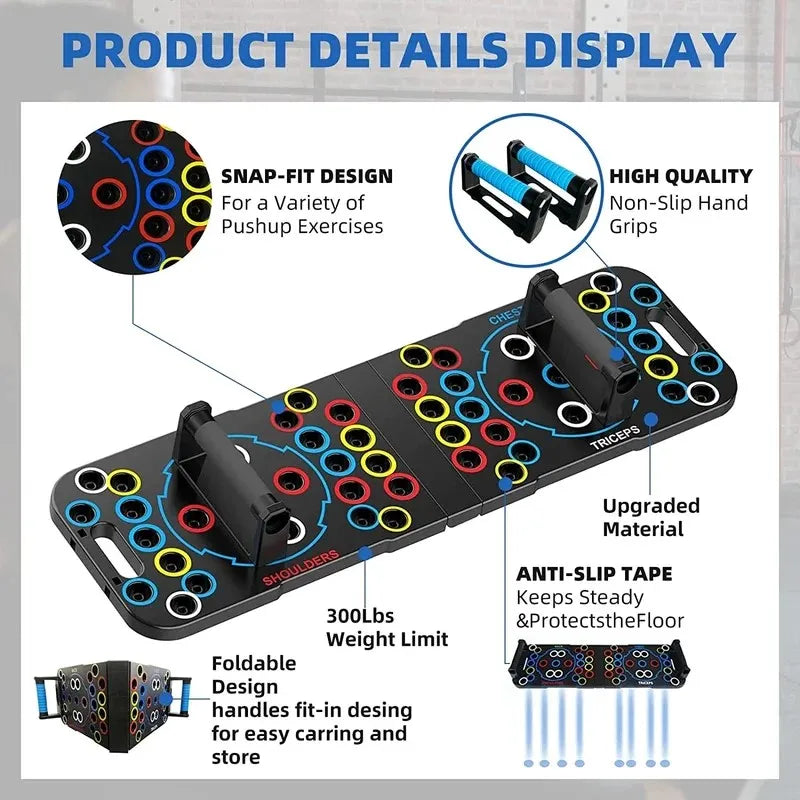 Push Up Support Board Multifunctional Exercise Chest and Abdominal Muscle Training Board for Home Fitness