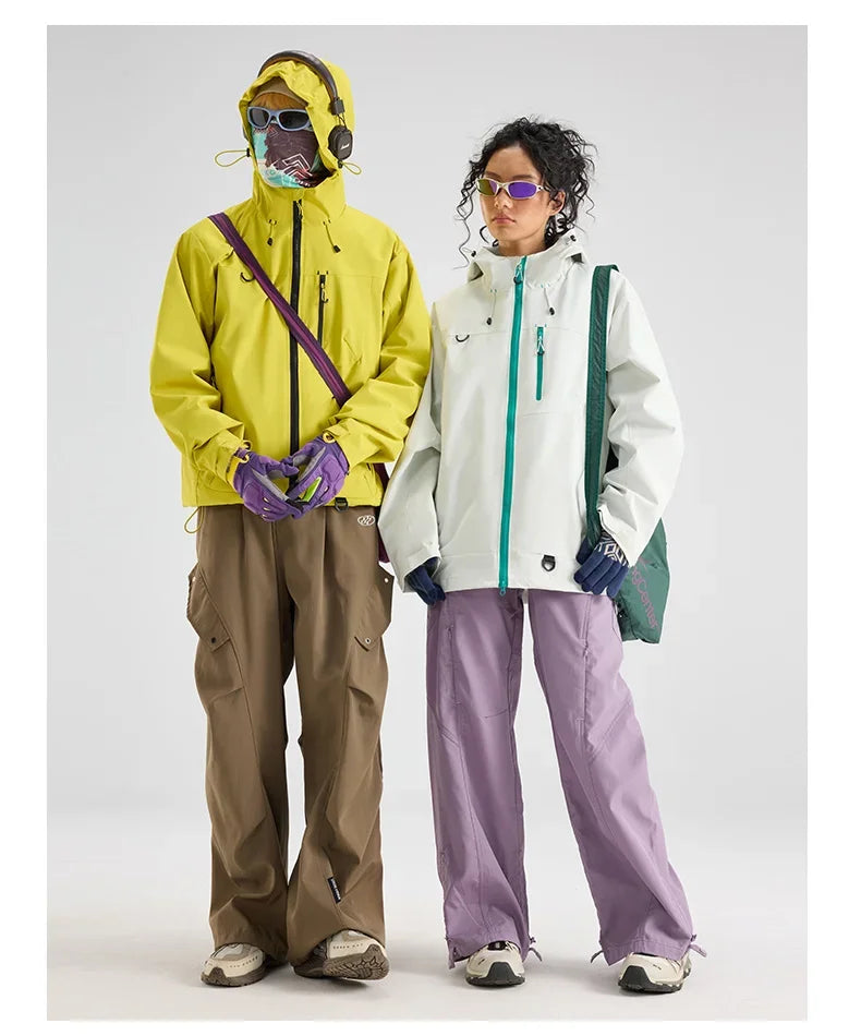 Unisex Waterproof Hiking Jacket Outdoor Hooded Windbreaker for Camping Fishing and Climbing