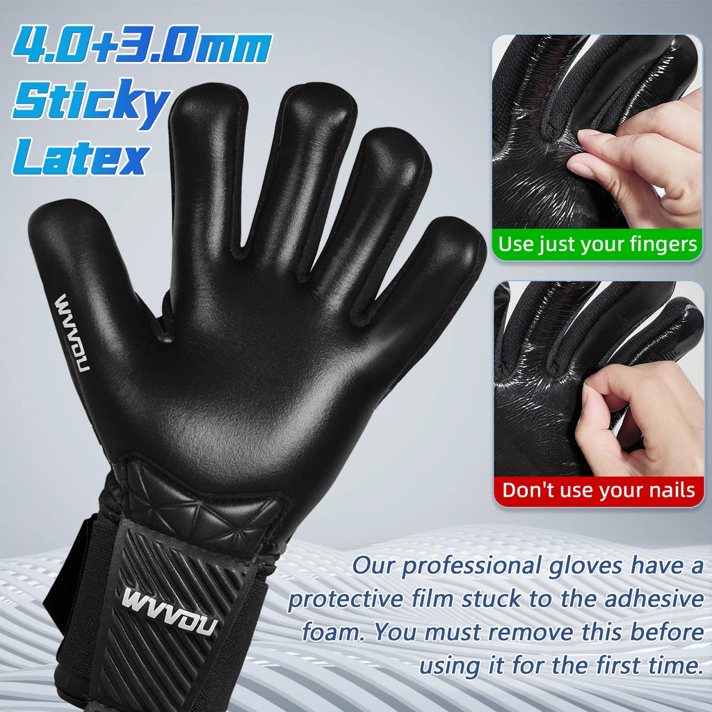 Soccer Goalie Gloves for Adults and Youth High Performance Goalkeeper Gloves with Five Detachable Finger Savers