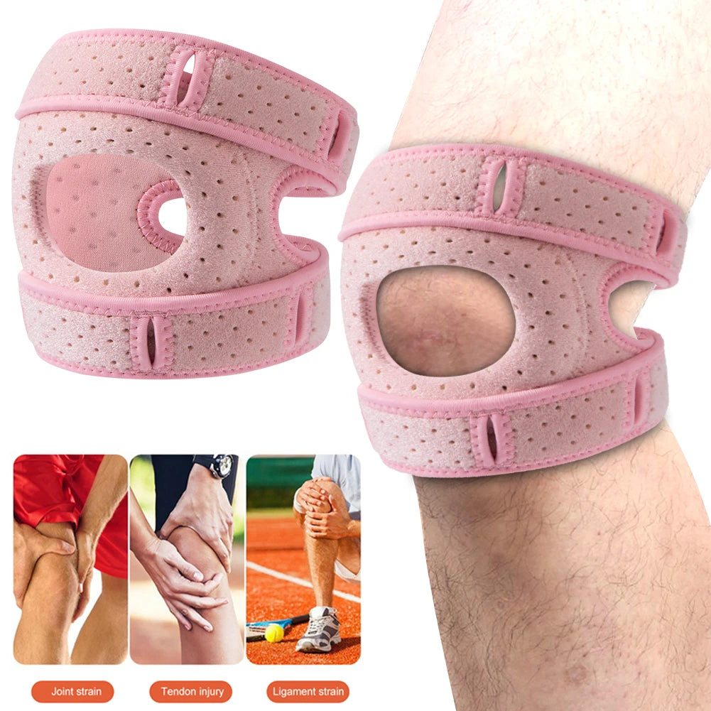 Knee Support Wrap – Adjustable Compression Sleeve with Patella Tendon Strap for Arthritis, Joint Pain, Tendonitis & Ligament Injury Relief