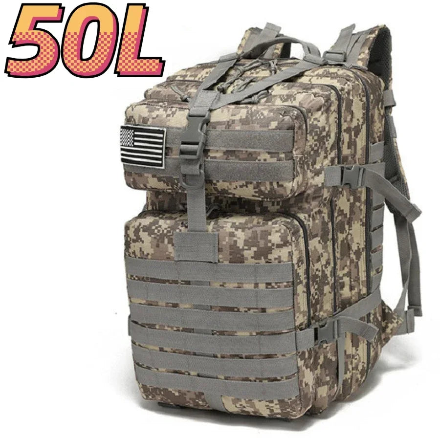 30L/50L 1000D Nylon Waterproof Trekking Fishing Hunting Backpack Outdoor Rucksack Tactical Sports Camping Hiking