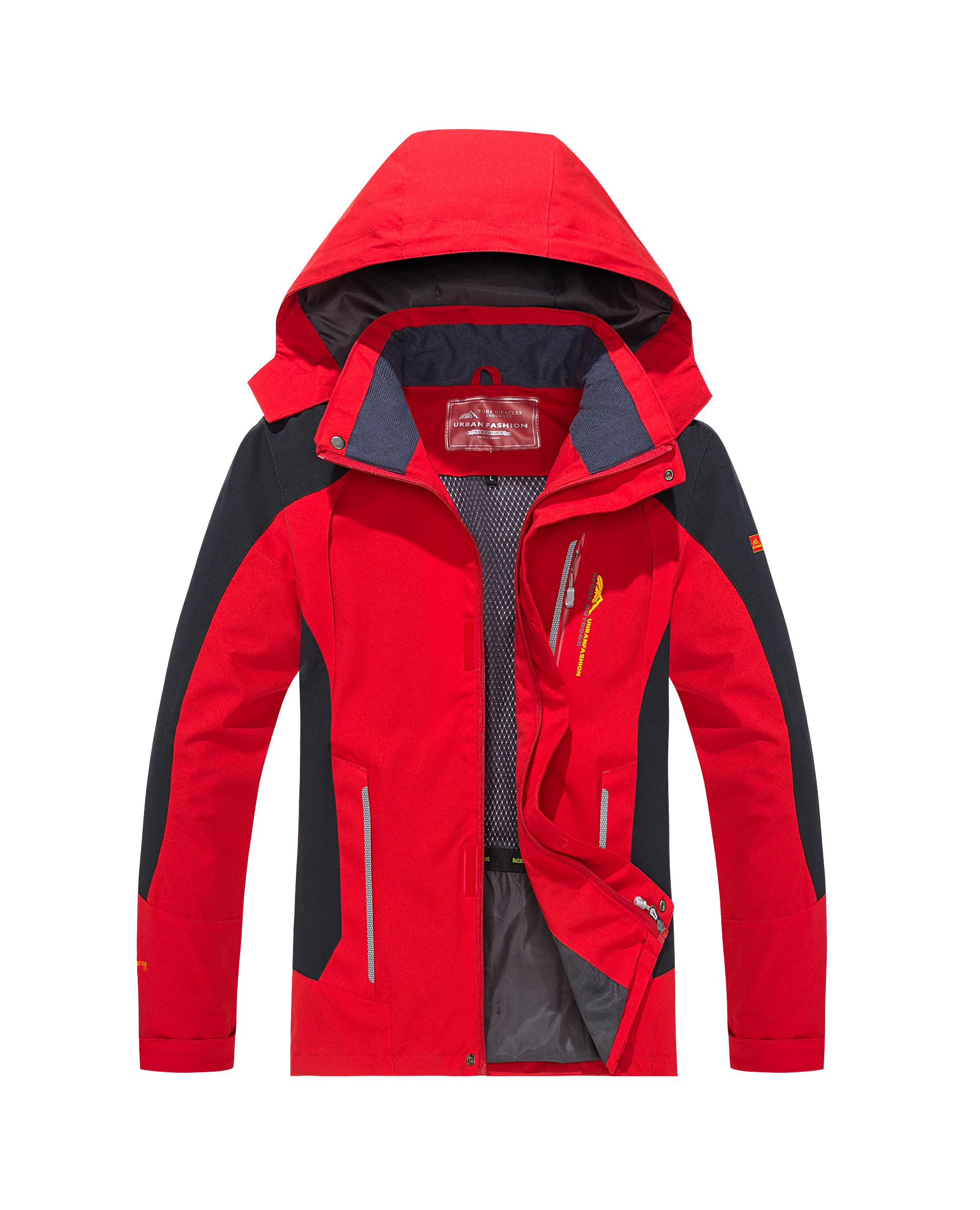 Men’s Waterproof Hiking Jacket Large Size Windproof Outdoor Windbreaker for Camping Hunting Running Trekking Fishing