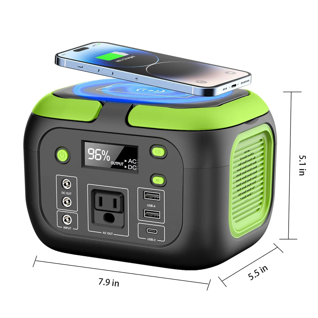 600W 300W 200W 120W Portable Power Station 110V AC Outlets Solar Generator Energy Storage Power Bank for Camping Travel RV Home