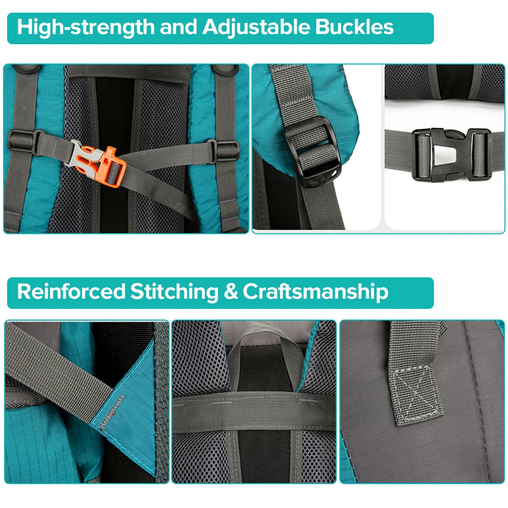 70L Hiking Backpack Camping Climbing Rucksack Travel Trekking Mountaineering Bag Outdoor Sports Waterproof Backpack