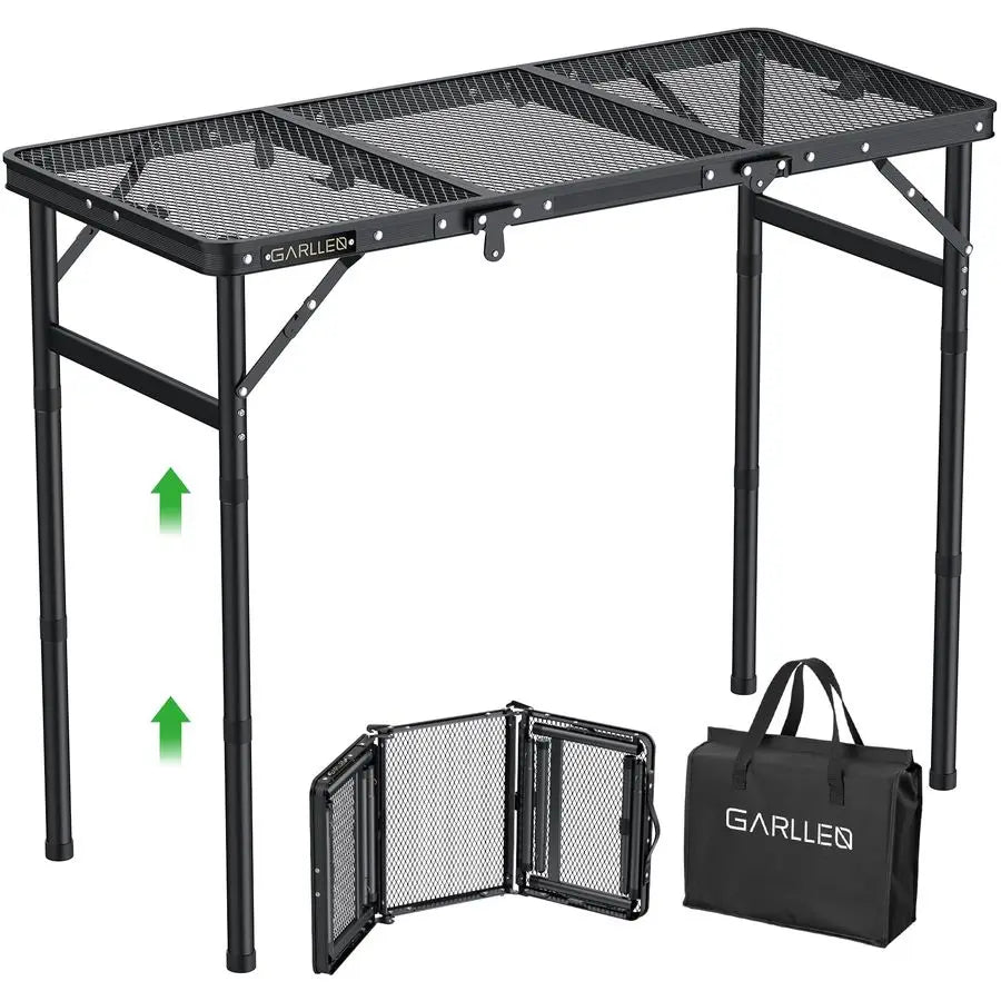 Adjustable Height Portable Heat Resistant Mesh Tabletop