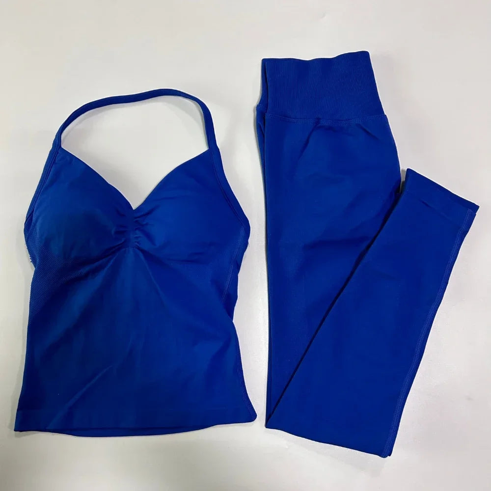 Womens Tank Tops & High Waist Scrunch Yoga Leggings
