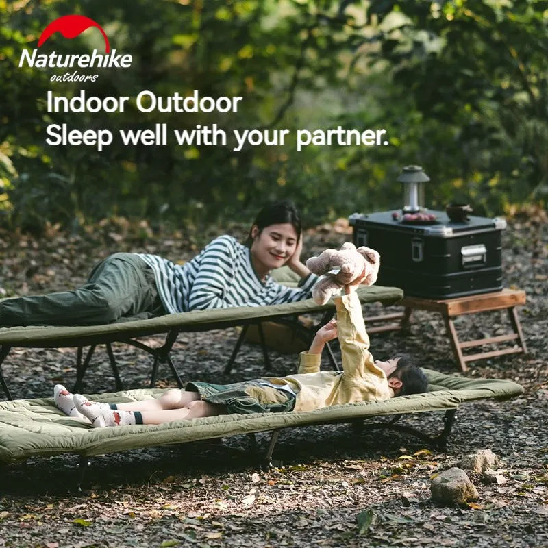 Sleeping Pad with Cotton Skin‑Velvet Surface, Outdoor Camping Bed, Portable Relax Design, Ultralight Camping Cot Mattress, Easy to Install
