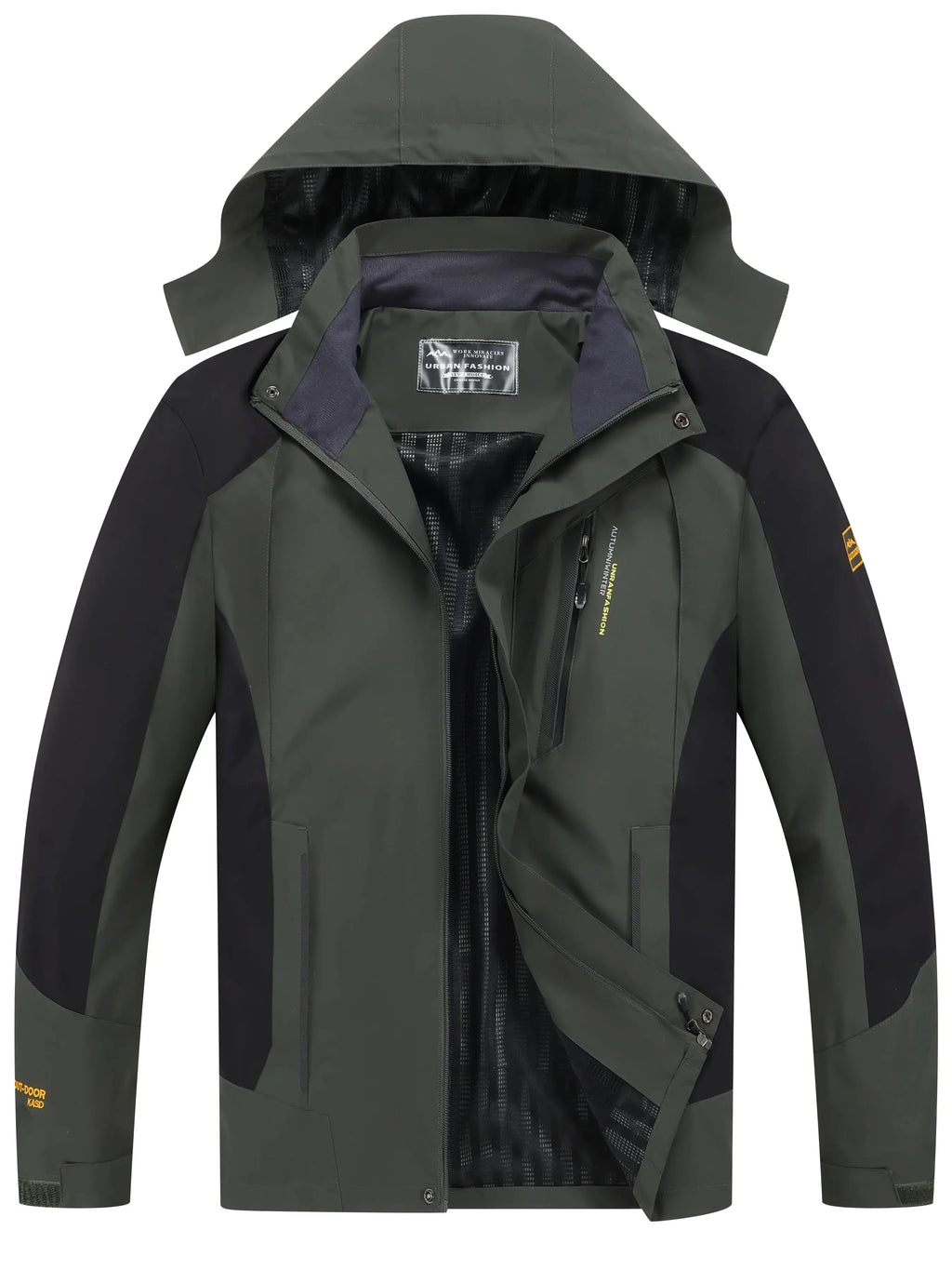Men's Waterproof Hiking Jacket Large Size Windproof Windbreaker Camping Hunting Running Trekking Fishing Coat Men Outdoor