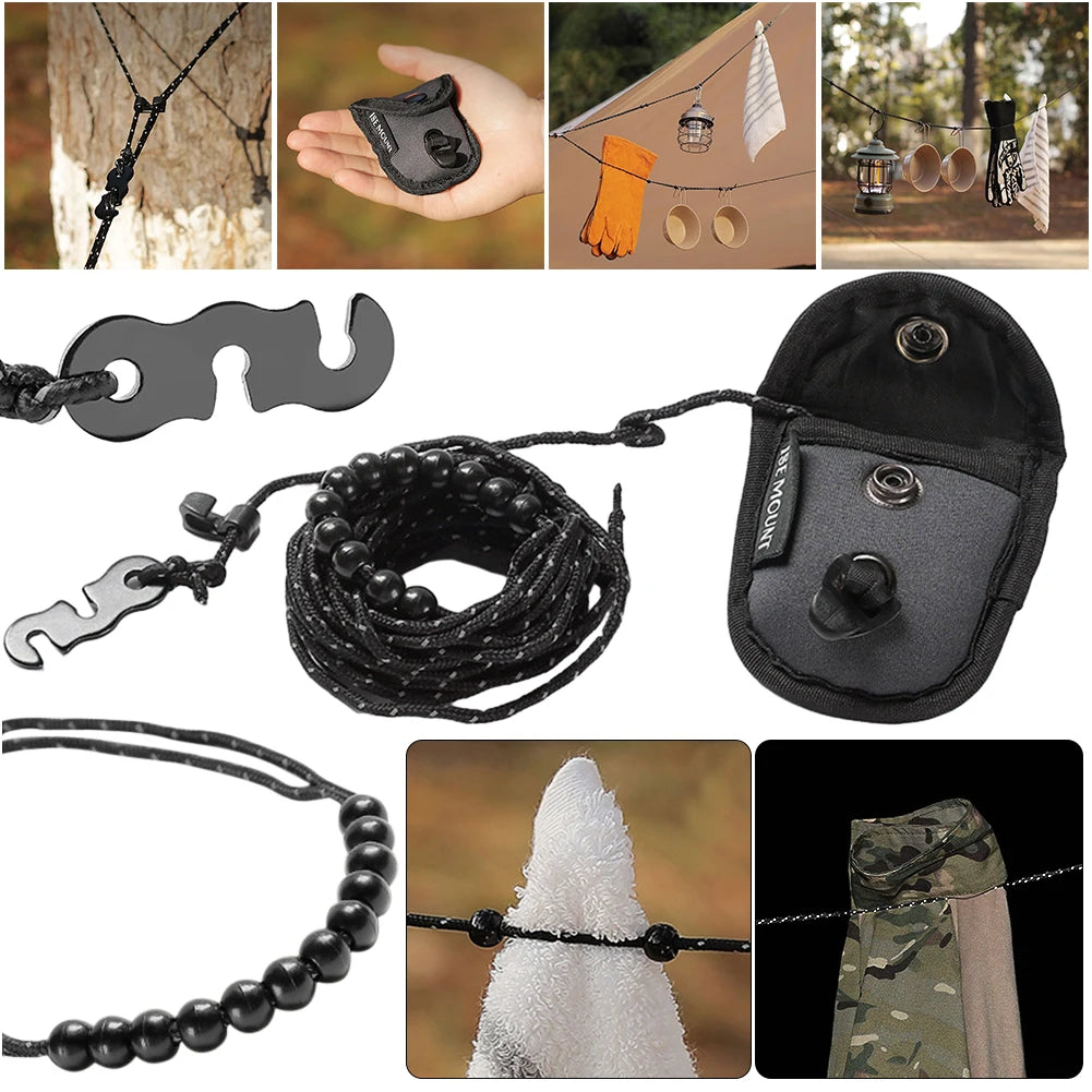 Stretch Clothesline With 12 Clips