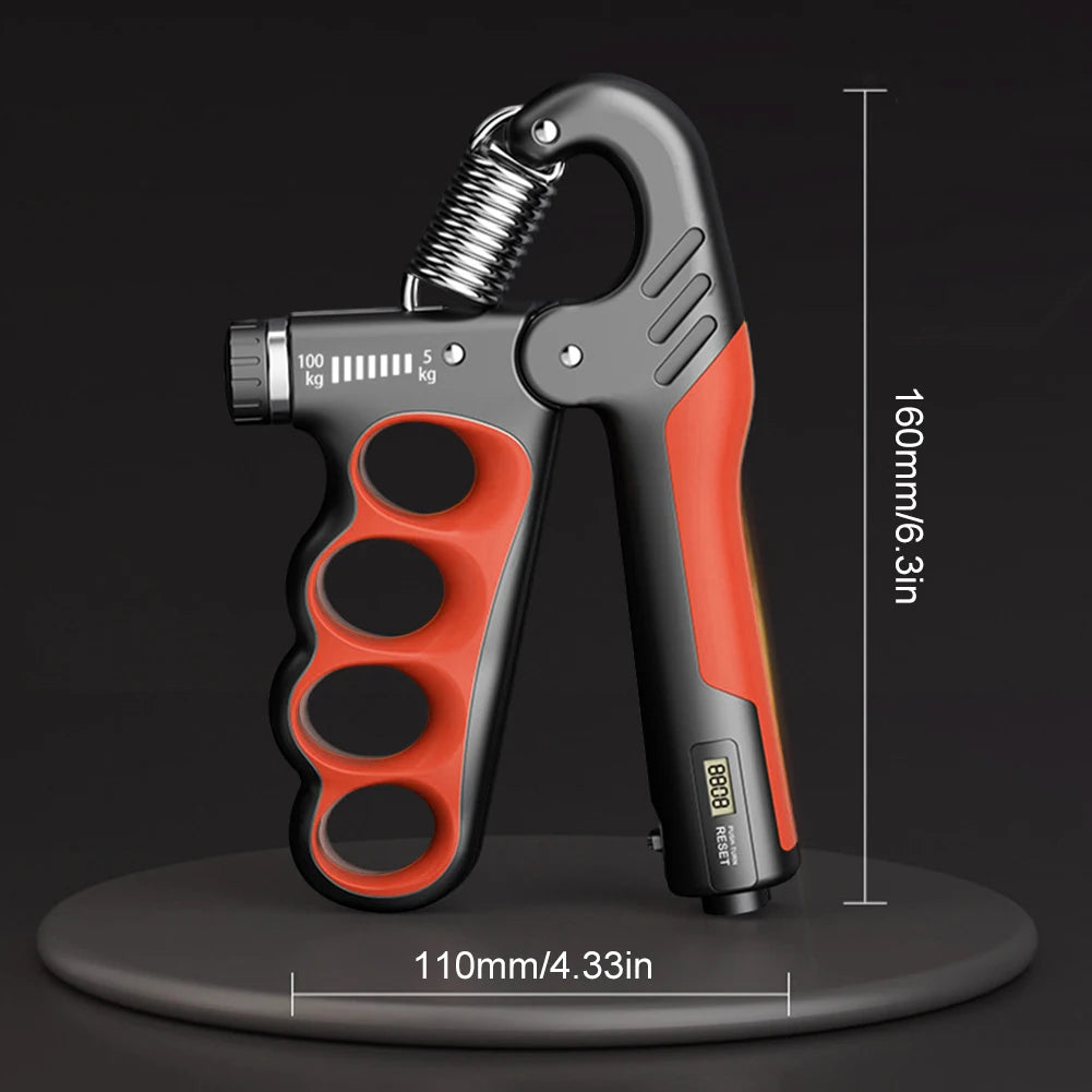 Hand Grip Strengthener 5 to 100Kg Adjustable Resistance Wrist Expander Anti Slip Ergonomic Hand Strength Exerciser with Counter