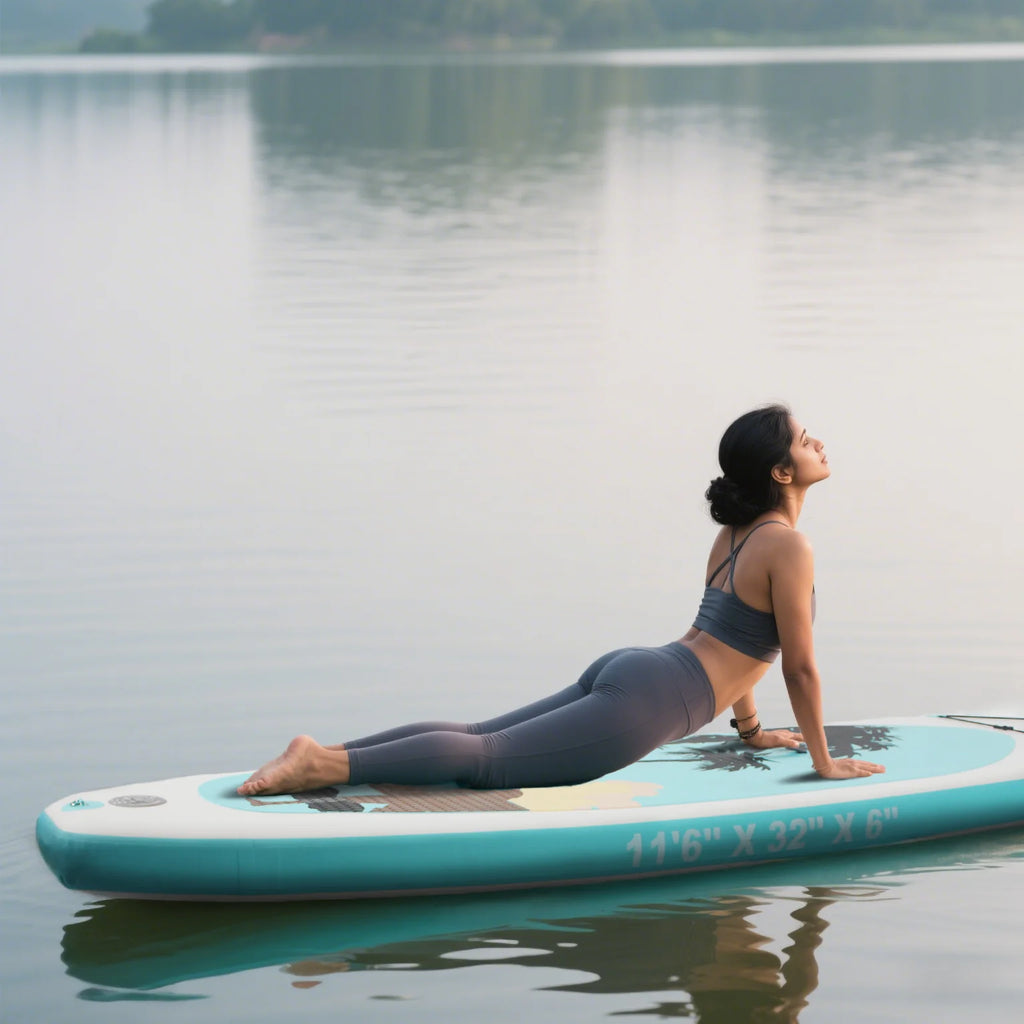 Portable Inflatable Stand Up Paddle Board, 10'6" × 32" × 6", Premium PVC, Full Kit for Adults and Youth