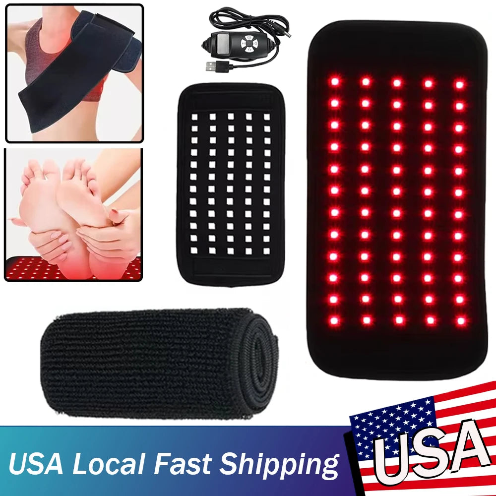 Infrared LED Light for Face and Body Back Knee Hands Feet Relief Portable Heat Pad
